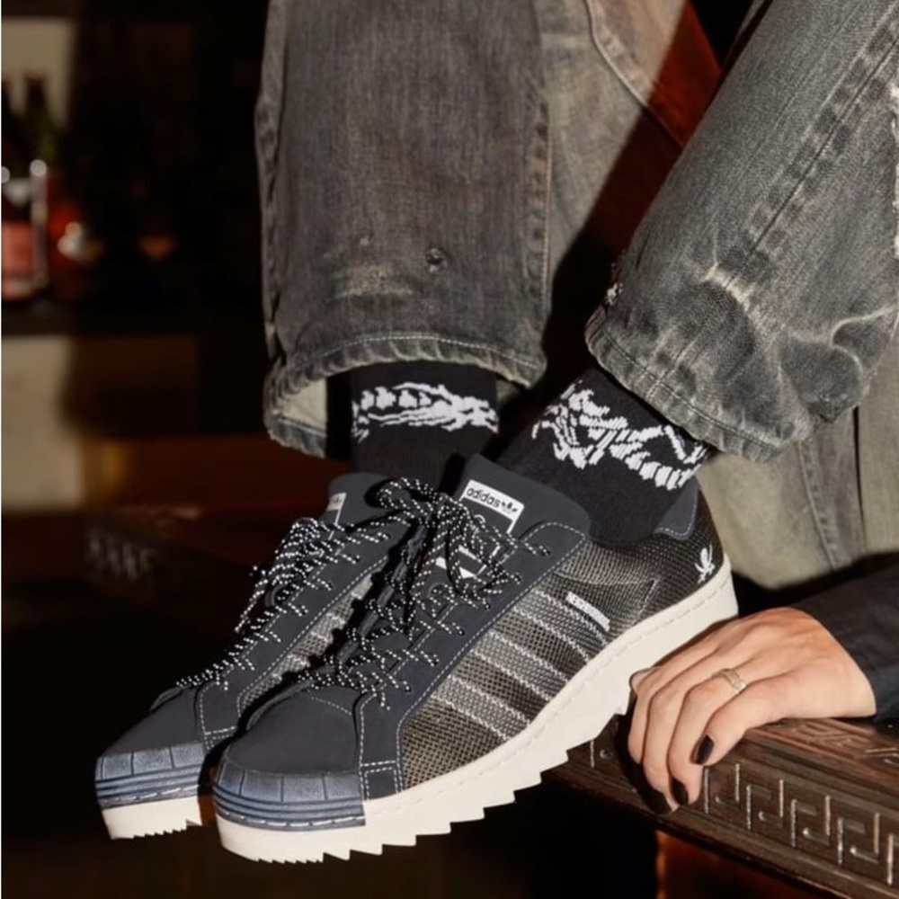 NIB CLOT X NEIGHBORHOOD X SUPERSTAR BLACK Mesh Adidas Originals 6.5